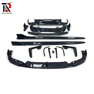 Kit carrosserie X5M F95 Noir Brillant Style LD pour <span class=keywords><strong>BMW</strong></span> - Ensemble complet : Lame avant, Jupes latérales, Diffuseur arrière 2020-2023 - Product Image 4