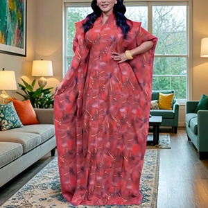Nueva llegada mujeres Dubai turco <span class=keywords><strong>Toga</strong></span> estilo africano nuevo estampado vestido de talla grande - Product Image 1