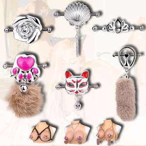 Pince à téton en métal pour bijoux de corps avec chaîne pinces à lait jouet BDSM fétiche Bondage pince à poitrine jouet sexuel érotique pour femmes hommes vente en gros - Product Image 1