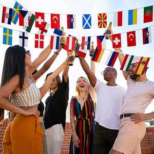 Bán Buôn Cá Nhân Tùy Chỉnh Giá Rẻ Chúc Mừng Sinh Nhật Biểu Ngữ Thiết Kế Trung Quốc Polyester In Kỹ Thuật Số 100D Quảng Cáo Bunting Cờ - Product Image 5