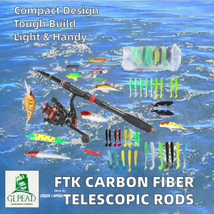 Caña de pescar telescópica de fibra de carbono de acción rápida de 1,8 M-2,7 M con mango EVA para pesca de agua dulce lubina carpa cruciana trucha ríos - Product Image 2