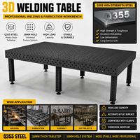 Table de soudage 3D robuste, modulaire, avec trous en grille pour la fabrication métallique