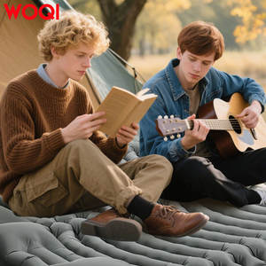 ที่นอนเป่าลม Woqi สำหรับแคมป์ปิ้งแบบสองคน หนาพิเศษ พร้อมปั๊มลมในตัวและหมอน สำหรับการเดินทางแบบแบกเป้ - Product Image 3