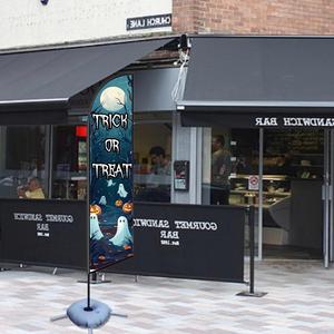 2.5*11.5 FT Halloween Feather <b>Flags</b> Beach <b>Flag</b> for Beach Party and Advertising Promotions - Product Image 5