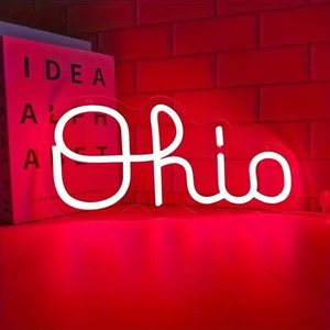 Ohio State LED Neon burcu USB Powered dim işık duvar dekor için barlar yurtta adam mağara yatak odası parti olay veya hediye - Product Image 5