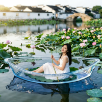 Nouvel Arrivage WOLANG Kayak Transparent en PC de 2,2 m en Forme de Lune pour la Photographie et le Transport