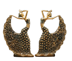 Toptan el sanatları reçine heykeli hint dans Lady oturma odası dekor için heykelcik ev dekorasyon sanat hediye hindistan - Product Image 1