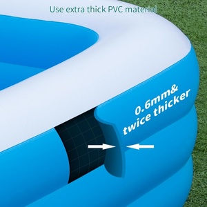 PVC <b>Inflatable</b> Swimming <b>Pool</b> 130*72*22 Inch <b>for</b> Family Big Swimming <b>Pool</b> <b>for</b> Summer Outdoor Backyard Garden - Product Image 3