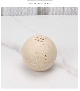 HZX Mini travertino bruciatore di incenso di pietra naturale palla di incenso decorazione arabica Buddha Ramadan Mubkhar all'ingrosso