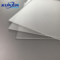 Plaque de guidage prismatique Pmma blanche haute précision, en plastique, avec diffuseur de prisme, panneau Led