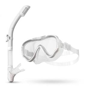 Masque de plongée à tuba GLIWAY Dry Top panoramique avec verre trempé de 4,0 mm, anti-buée, protection UV, équipement de plongée en silicone pour adultes - Product Image 5