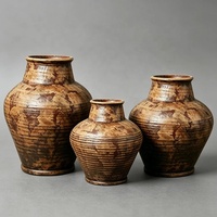 Jardinière en ciment écologique de luxe vintage européenne, finition sculptée à la main, pot de plante pour extérieur/intérieur, durable, grande jardinière pour olivier