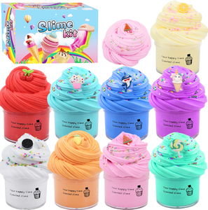 Kit de 12 Slimes de Mantequilla, Mini Slime para Niños, Recuerdo de Fiesta, Suave y No Pegajoso, Juguete Antiestrés, para Hacer Slime - Product Image 1