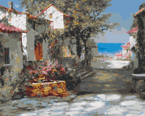 <span class=keywords><strong>Peinture</strong></span> acrylique <span class=keywords><strong>abstraite</strong></span> inspirée de l'anime, décor mural moderne et rêveur, paysage, figure florale, faite à la main, taille personnalisée pour la maison - Product Image 3