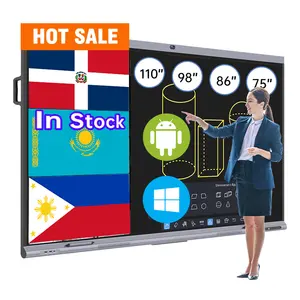 55 65 75 86 98 Inch LCD Interactive Panel Interact Flat Panel Interactive Whiteboard Smart Board For School Interactive Board