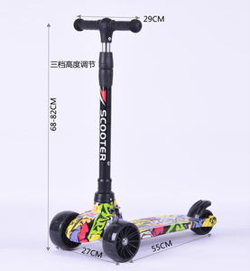 <span class=keywords><strong>Trottinette</strong></span> pliable pour enfants à trois roues de haute qualité, jouets en gros, trottinettes à pousser, trottinettes à pied - Product Image 1