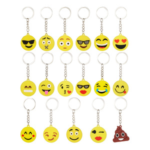 Porte-clés mini-emoticônes personnalisables en PVC, porte-clés mignons, cadeaux de fête pour porte-clés, cadeaux de la Saint-Valentin, fournitures de fête d'anniversaire - Product Image 1