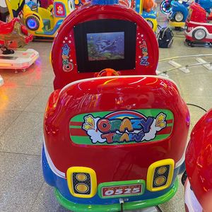 Manège pour enfants à monnayeur, type train, en FRP, avec jeu vidéo, équipement d'amusement rotatif pour parcs d'attractions - Product Image 4