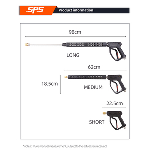 SPS 고압 세차 터보 세척 스프레이 건 긴 연장 교체 지팡이 - Product Image 2