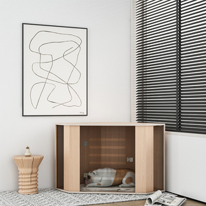 Factory <span class=keywords><strong>Dog</strong></span> Villa Casas de mascotas Muebles Interior Cat <span class=keywords><strong>Dog</strong></span> <span class=keywords><strong>House</strong></span> Muebles de Casa de perro prefabricados de madera - Product Image 4