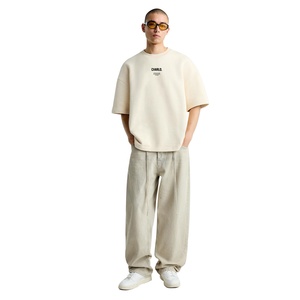 Chất Lượng Cao Tùy Chỉnh Cần Yếu Thời Trang Đường Phố Áo Thun Nặng Sang Trọng 400 GSM 100% Cotton Quá Khổ Cắt Boxy T Áo Sơ Mi Cho Nam Giới - Product Image 2