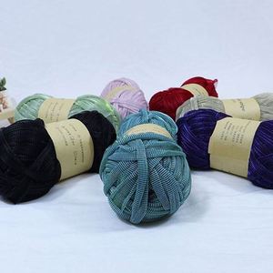 100% Polyester Coton Tshirt Fil Laine 100g Poids T-Shirt Fil pour Crochet Tissé À La Main Sac À Main - Product Image 5