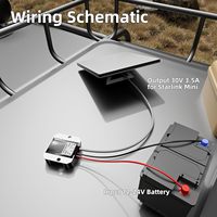 Adaptateur 12V Starlink Mini 3m, Alimentation Starlink Mini 12/24V 3.5A, transformateur élévateur jusqu'à 30V pour Camion, Camping-car, Bateau