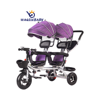 WQL usine de Chine tricycle double pour bébés/tricycle double siège pour enfants/tricycle deux sièges pour bébés vente en gros