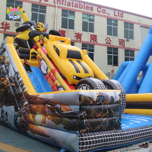Grand toboggan gonflable commercial, toboggan aquatique gonflable coloré à thème, aire <span class=keywords><strong>de</strong></span> <span class=keywords><strong>jeux</strong></span> gonflable extérieure, toboggan aquatique en PVC - Product Image 3