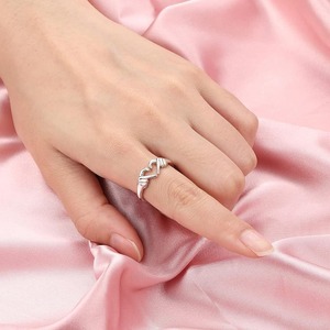 Anillo S925 de Moda, Diseño de Corazón con Abrazo, Estilo Europeo Americano, Personalidad de Alta Gama, Gran Venta Transfronteriza - Product Image 1