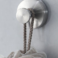 Crochets muraux adhésifs argentés et noirs, à ventouse métallique, sans perçage, amovibles, vente chaude