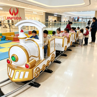 JINFUDA Train électrique orbital de haute qualité en FRP pour enfants, pour parc d'attractions