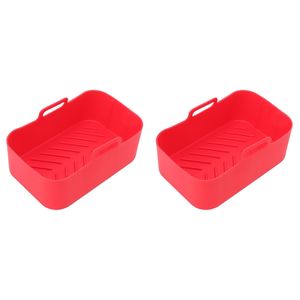 <span class=keywords><strong>Olla</strong></span> de Silicona para Freidora <span class=keywords><strong>Ninja</strong></span> DZ201 Foodi 8QT, con Cepillo y Clip, Accesorios de Cocina, 19.5x12.7x7cm, Rojo - Product Image 4