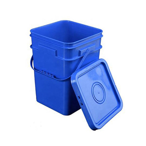 Tùy chỉnh màu sắc in logo đen vuông nhựa Xô có thể tái chế cấp thực phẩm PP Thùng với nắp - Product Image 4