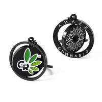 Porte-clés personnalisé en métal émaillé 3d, Logo personnalisé, lettre de forme ronde, Figure de plante, porte-clés mignon pour les filles