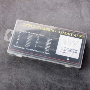C-Type Shaft Retaining <b>Ring</b> Set 225pc Carbon Steel Metric Snap In Home Use Tool Kit - Product Image 2