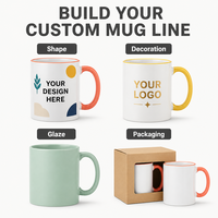 Mug en céramique personnalisé avec impression de décalcomanie sous glaçure et service d'emballage pour cadeaux promotionnels d'entreprise