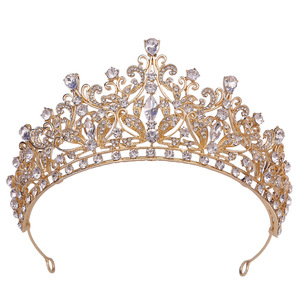 Tiara per Capelli da Sposa di Alta Qualità, Corona Nuziale con <span class=keywords><strong>5</strong></span> Cristalli Colorati per Matrimonio, Fidanzamento, Anniversario - Produzione Diretta - Product Image 5