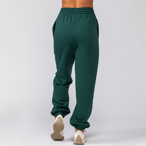 <span class=keywords><strong>Pantaloni</strong></span> <span class=keywords><strong>Jogger</strong></span> Personalizzati da Donna Invernali in Felpa Garzata Tinta Unita con Vita Elastica e Polsini alla Caviglia Casual - Product Image 4