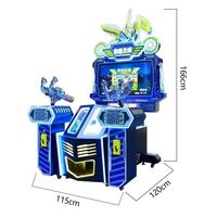 Juego de Arcade de Disparos para Niños, Temática de Robots, para 2 Jugadores, Funciona con Monedas, Personalizable, para Uso en Interiores, Edades 6+