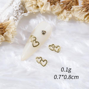 ใหม่อุปกรณ์ตกแต่งเล็บสีทองรูปไม้กางเขนรูปหัวใจผีเสื้อกุหลาบพระแม่มารี Y2K <span class=keywords><strong>3D</strong></span> เครื่องประดับเล็บโครเมี่ยม - Product Image 6