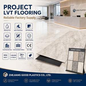 <span class=keywords><strong>Parquet</strong></span> LVT autocollant en microciment, vinyle brillant imperméable pour carrelage de salle de bain, résistant à l'usure, idéal pour supermarchés - Product Image 1