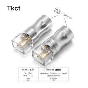 Tkct Mạ vàng Phosphor Bronze MMCX Nam Tai nghe Pin Cắm Dây Kết nối Lỗ 7mm Thương hiệu mới Đầu ra AC - Product Image 4