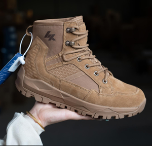 SFB8 Breathable Brown OD green suede cow leather Long tactical <b>boots</b> no side zip stock wholesales <b>HIking</b> ankle <b>boots</b> - Product Image 5