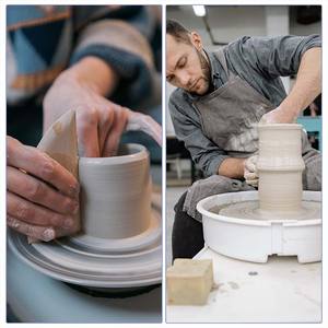 Chauve-souris à lancer en céramique Planche de calage portable en argile épaisse Chauve-souris à lancer ronde en poterie Tapis en bois Planche à boue - Product Image 4