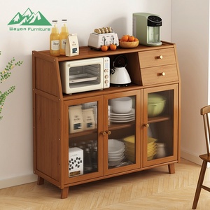 Wayon Modern Minimalist <strong>Sideboard</strong> Buffet Cabinet with Fluted Glass Doors for Dining Room <strong>Kitchen</strong> - Product Image 1