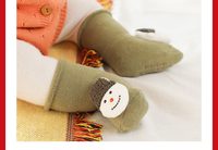 Haute qualité enfants coton enfant en bas âge semelle antidérapante chaussures chaussettes Offre Spéciale bébé nouveau-né hiver chaud thermique noël poignée chaussettes de sol