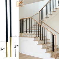 Manchon en laiton électrolytique pour balustre d'escalier rond en métal, tube de fondation en fer forgé pour rampe d'escalier – Prix abordable