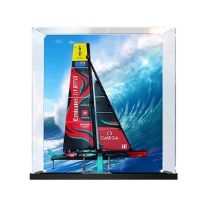 Support d'exposition moderne et écologique pour modèle de <span class=keywords><strong>voilier</strong></span> à <span class=keywords><strong>coque</strong></span> unique 42174 AC75, boîte de rangement avec surface polie, anti-poussière - Product Image 4