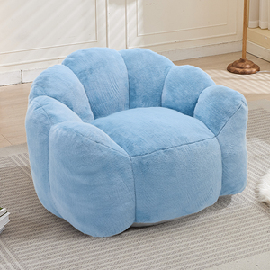 Modern Lotus <b>Compression</b> Sofa Bean <b>Bag</b> with Pull Ring Easy Move Soft Comfort Square Design Fabric for Living Room & Bedroom - Product Image 1